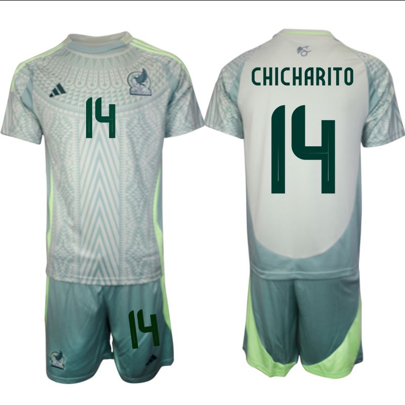 Men 2024-2025 Season Mexico away green 14 Soccer Jersey